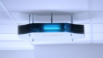uv-c upper ceiling mounted