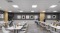 Lunch room with UV-C germ disinfectant lighting