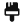 Black icon resembling a paintbrush with a rectangular top and pointed bottom, displayed on a plain background.