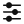 Three horizontal black lines with circular sliders, representing adjustable settings or customization options.