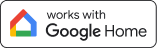 ""Works with Google Home"" logo with multicolor house icon on white background.