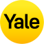 Yale logo centered on a yellow circular background.