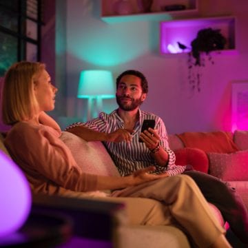 Éclairage d’ambiance intérieur coloré