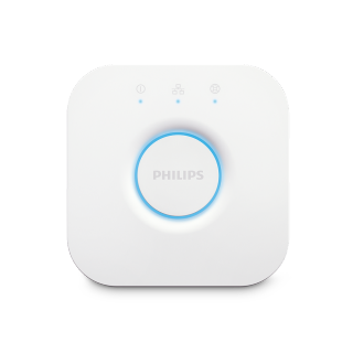 Système de contrôle d'éclairage pour maison connectée Philips Hue Bridge.