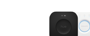 Nya Hue Bridge Pro och Philips Hue Bridge smarta belysningskontrollsystem.