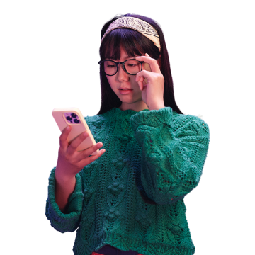 Mädchen benutzt die WiZ-App