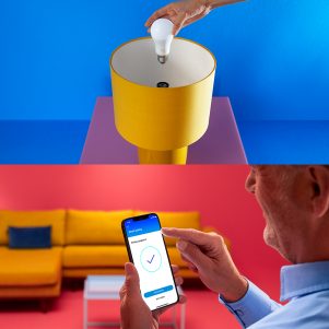 WiZ bulb diningtable