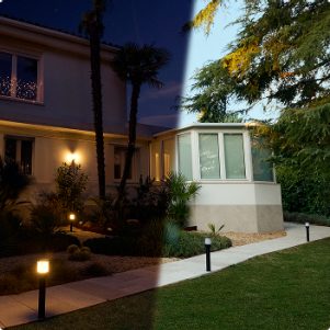 Controle de iluminação simples. Programe suas luzes para apoiar os principais momentos do seu dia. Use as automações Nascer e Pôr do Sol para acender as luzes ao anoitecer e apagar ao amanhecer.